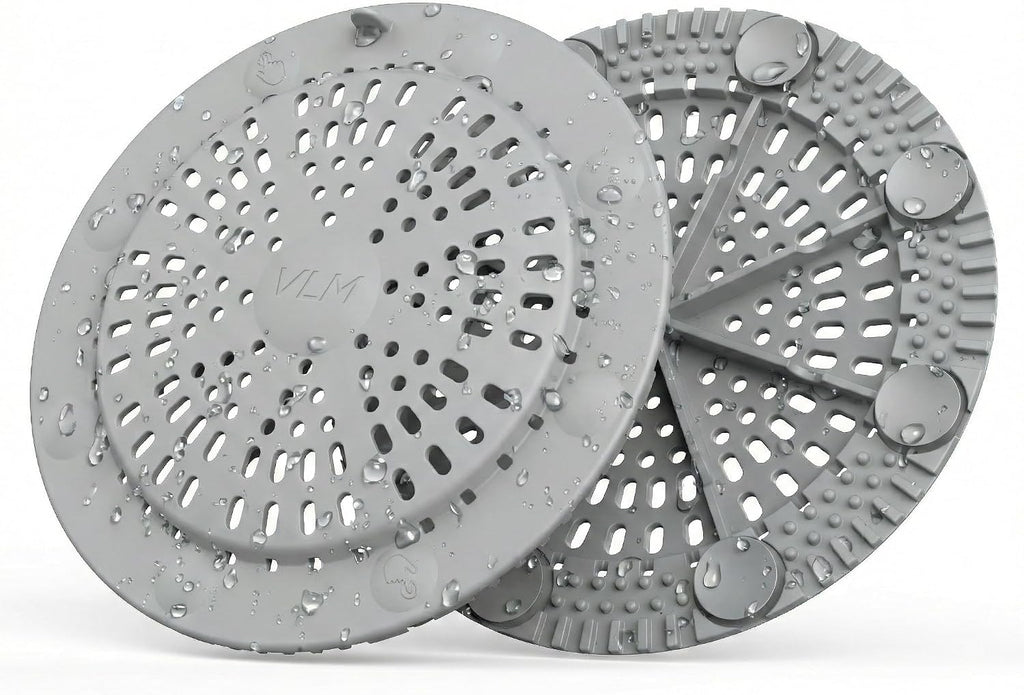 VLM 2 Pack Silicone Shower Drain Hair Catcher,Drain Strainer