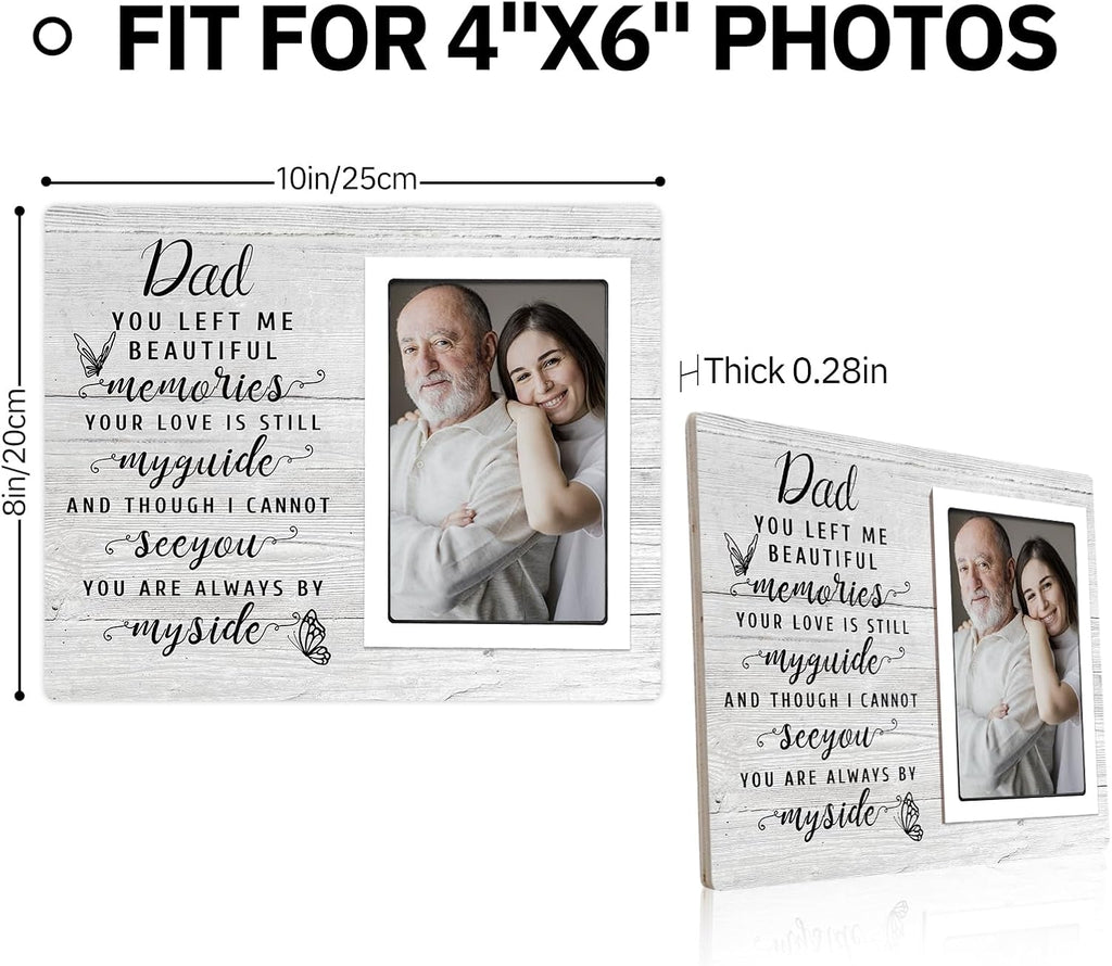 SteadStyle Memorial Gifts for Loss of Father, Dad Memorial Frame Fits 4x6
