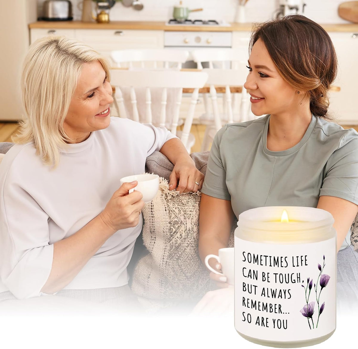 Shqiueos Inspirational Gifts for Women, Cancer Care Lavender Scented Candle