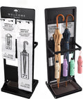 Wet Umbrella Stand with Bag Holder, Entryway Organizer with Drip Tray