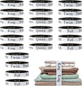22 Pack Bed Sheet Organizer Bands, Elastic Bedding Bands Labels for Organizing Bed Sheets, Includes 6 Hook and Loop Adjustable Sheet Organizer Straps