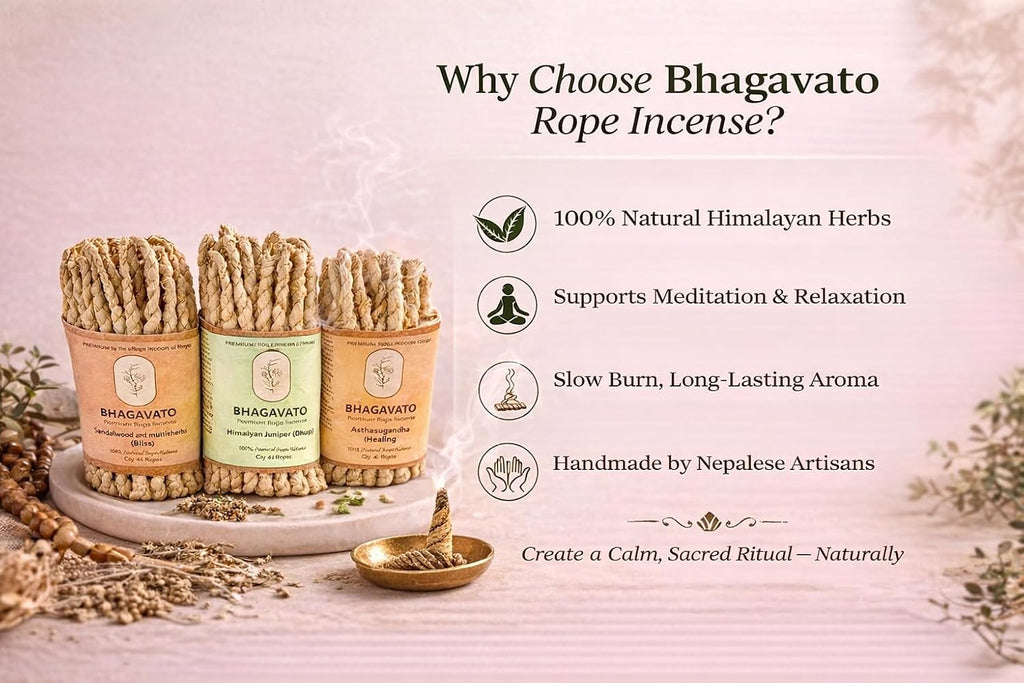 Handmade Himalayan Rope Incense,Eco-Friendly, Aromatic Ambiance, Healing, Purification, Made from Pure Himalayan Herbs (Natural Juniper (Dhupi))