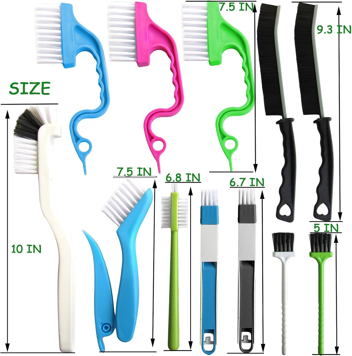 Crevice Cleaning Brush Set,Small Groove Cleaner Tools,12Pcs