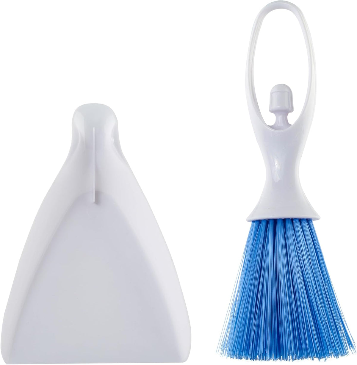 Small Broom and Dustpan Set - Plastic Mini Dustpan and Brush Set for Cleaning - Angel Shape Hand Broom and Dustpan Set for Keyboard, Table, Sofa, Drawer, Trunk, Dashboard