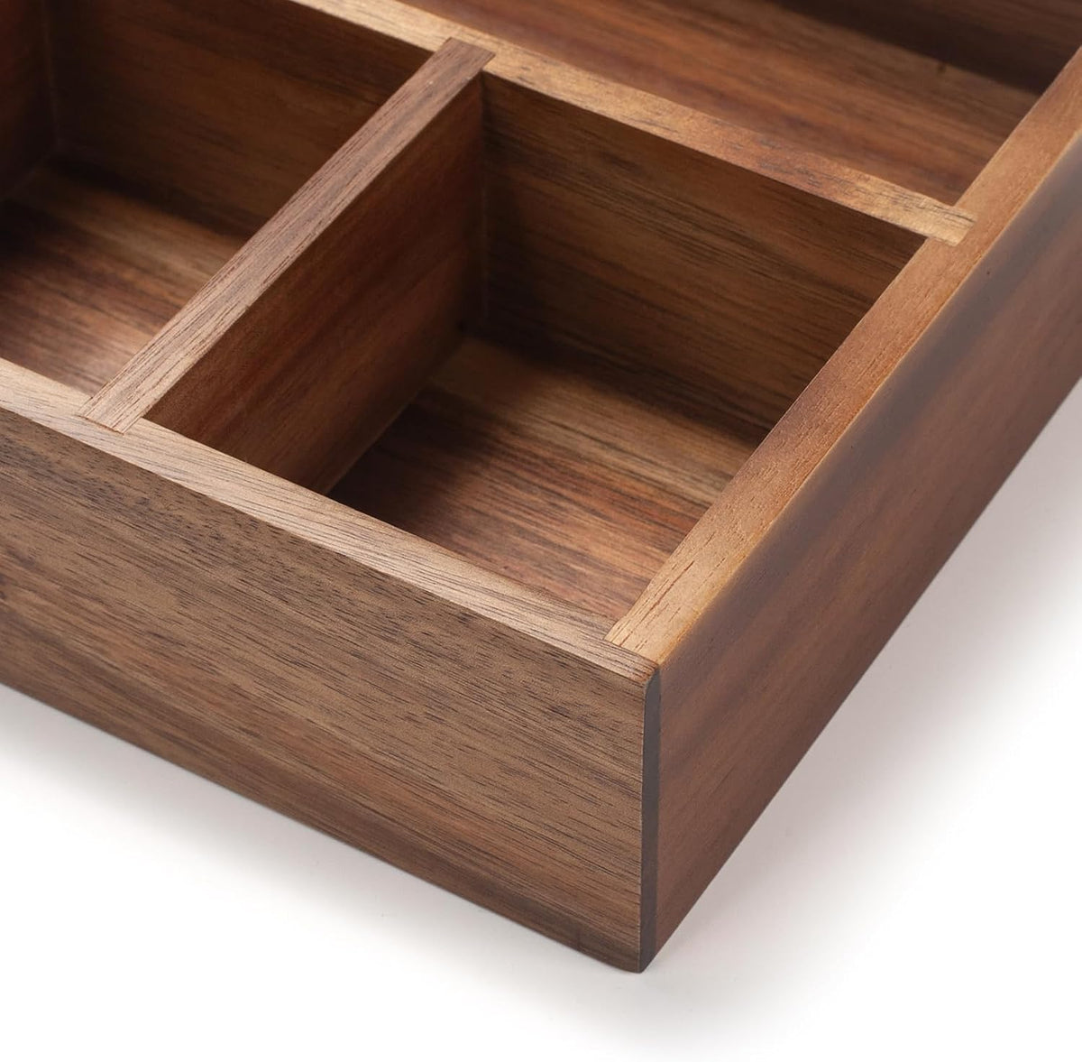 XIMISISE Tea Bag Holder, Acacia Wood Tea Bag Storage Organizer, Tea Candy Basket, Sugar Packet Organizer, Coffee Station Condiment Organizer (Pack of 2)