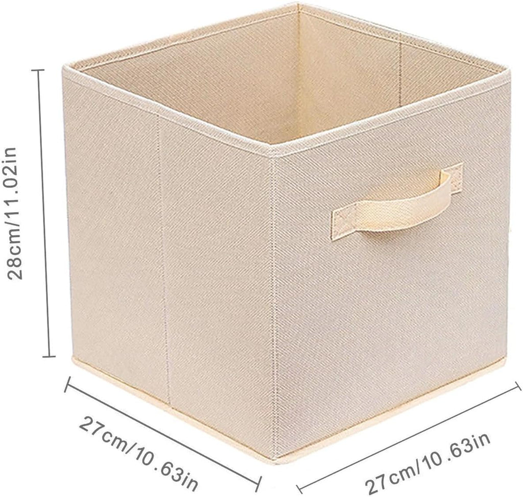 Fabric Storage Bins 10.6 x 10.6 x 11 Storage Cubes 1 Pack Warm Beige