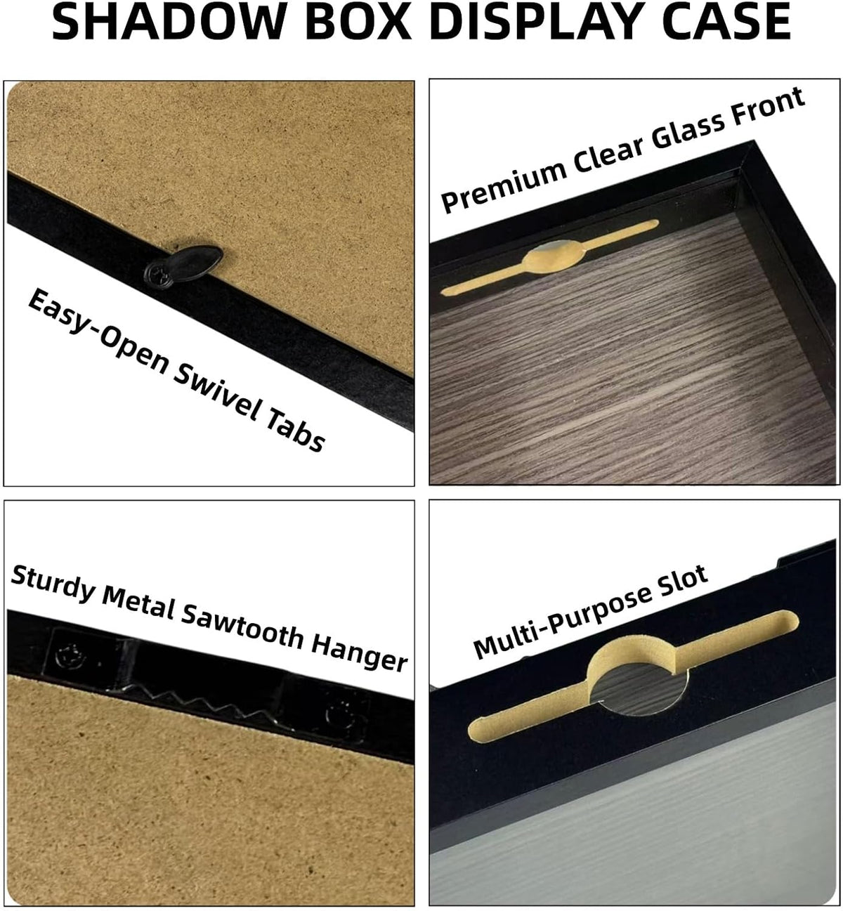 8x10 Shadow Box Frame,Top Loading Display Case Frame with Top Slot