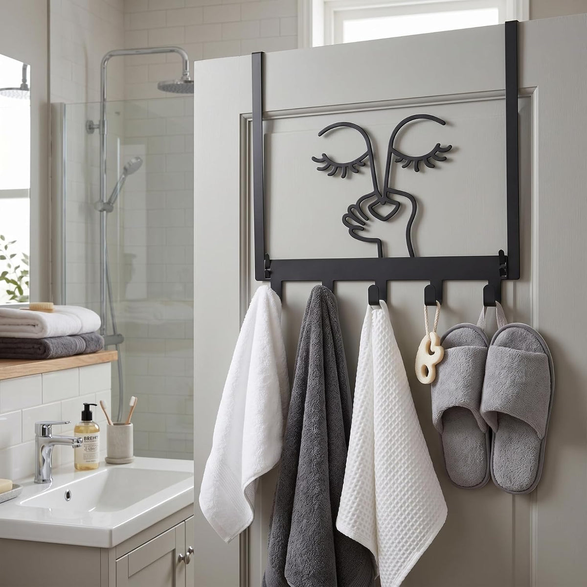 Reallnaive Bad Smell Over The Door Hooks Humorous Bathroom Decor