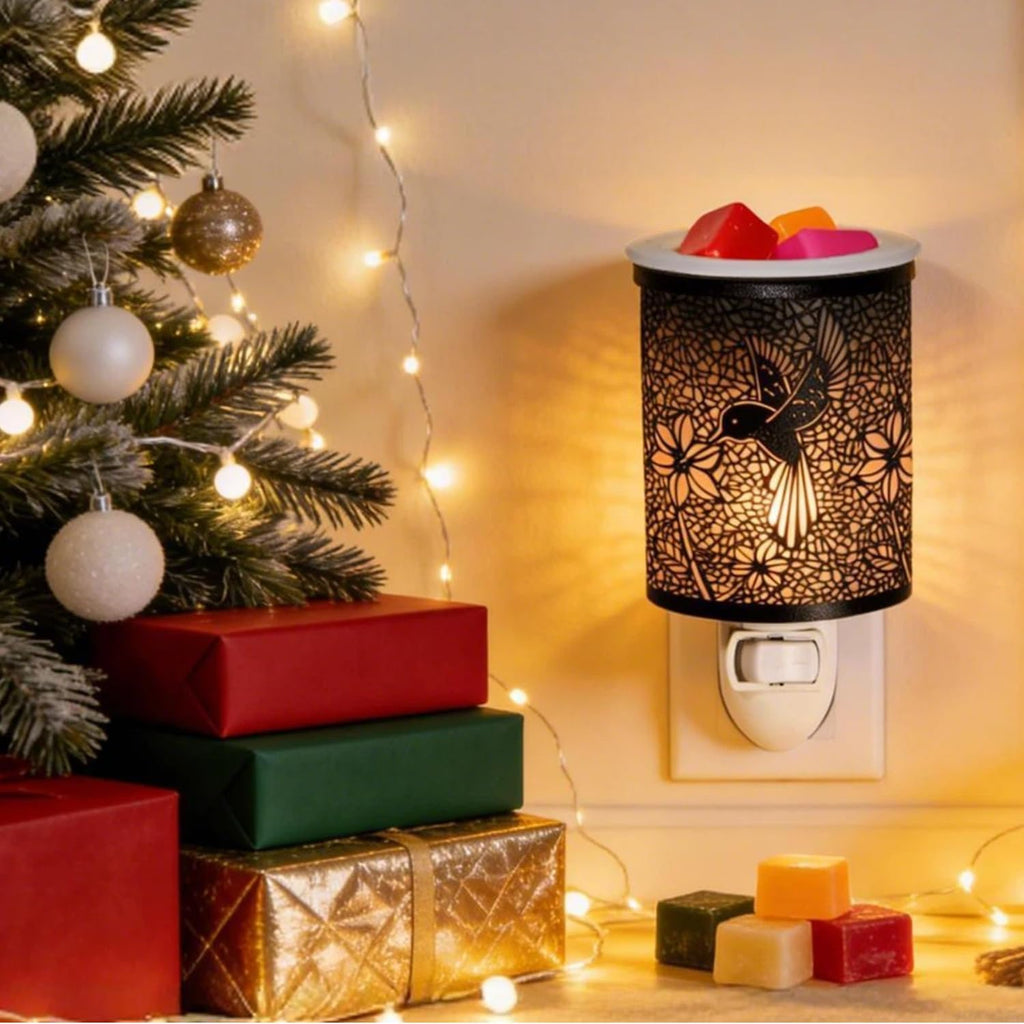 ASAWASA Metal Plug-in Wax Warmer with 1 pcs Silicone Liner(Hummingbird)
