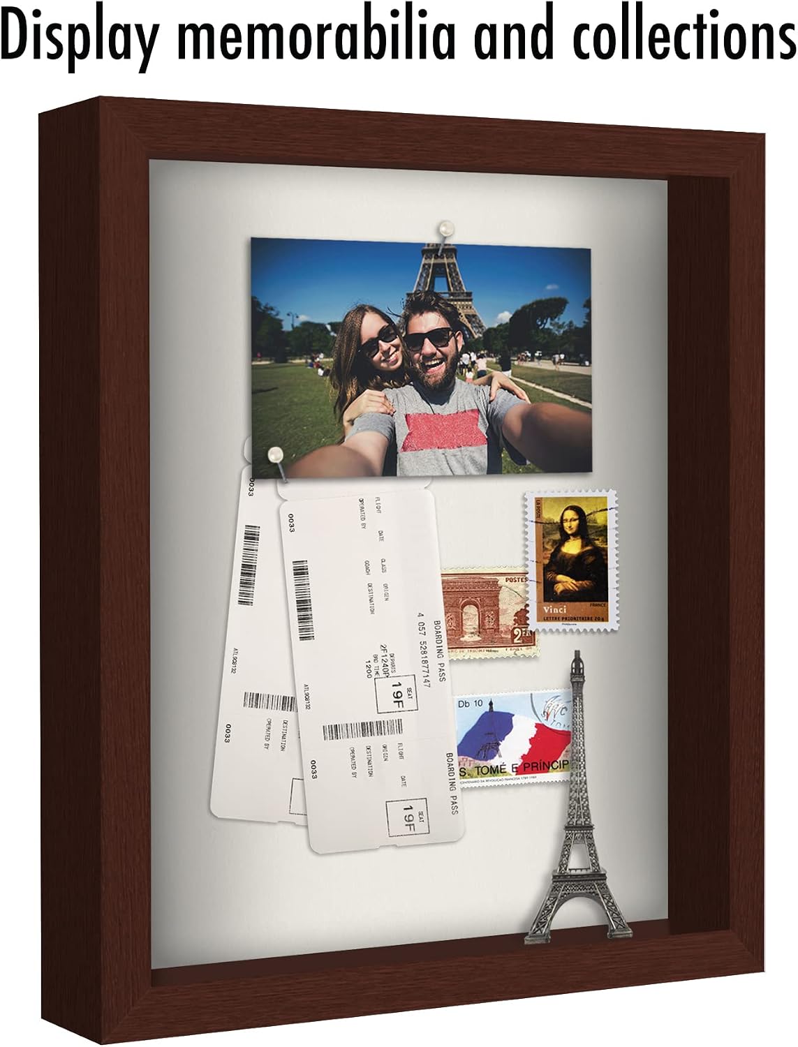 Americanflat 11x14 Shadow Box Frame - Engineered Wood - Mahogany