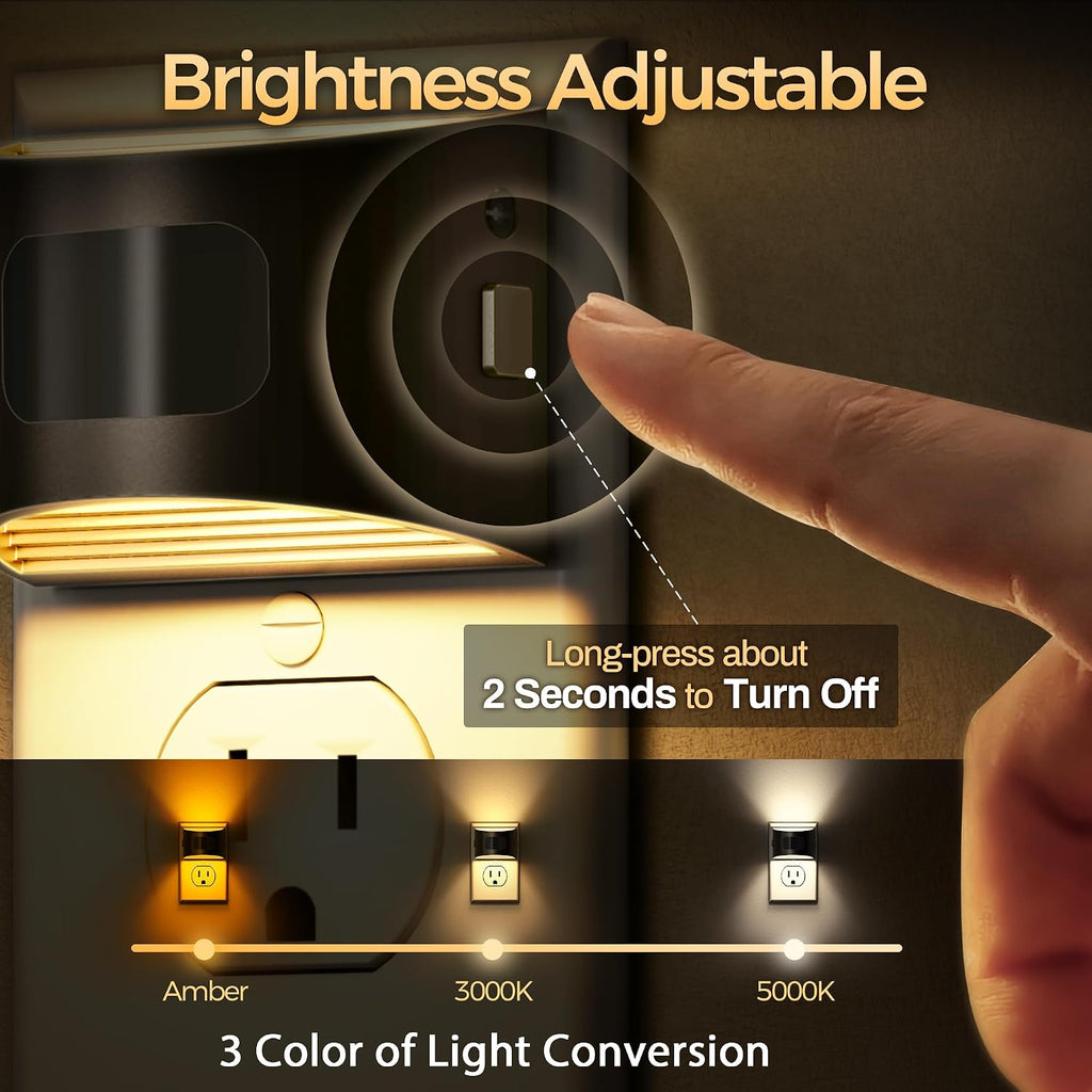 DORESshop Motion Sensor Night Light, Night Lights Plug into Wall, 3CCT