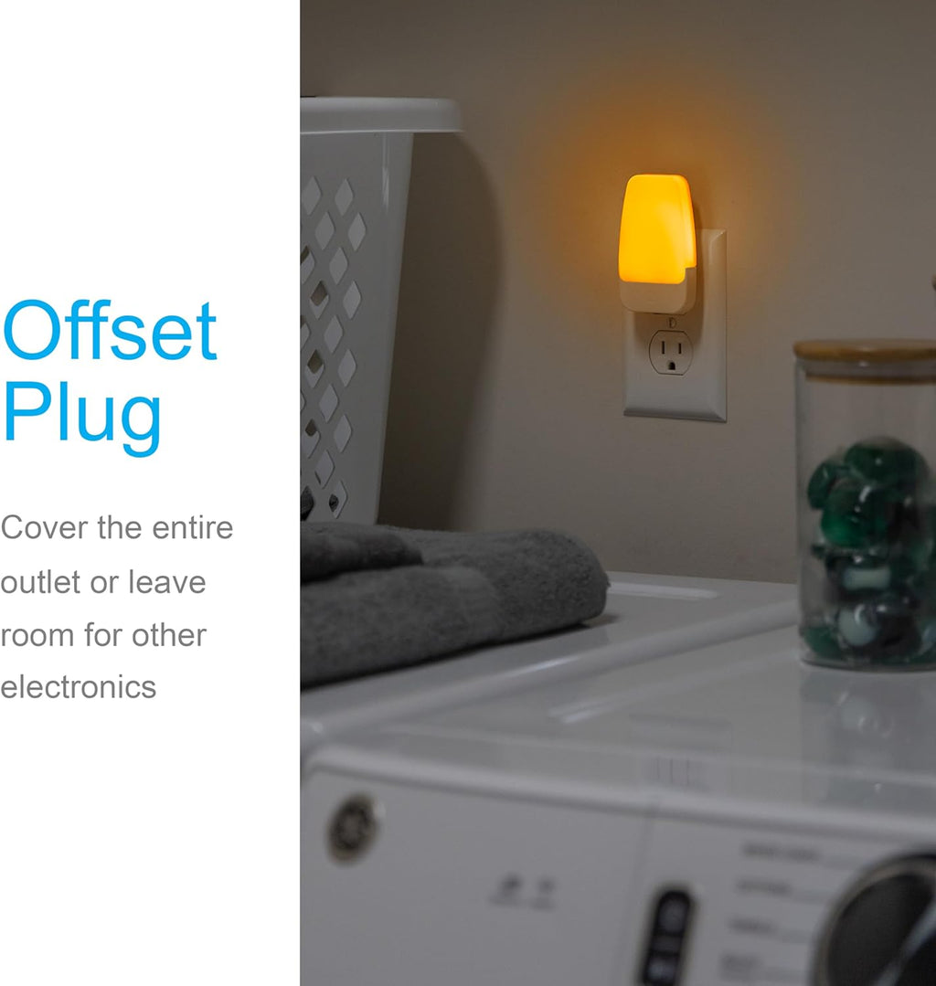 GE SleepLite Plug in Night Light, Amber, 4 Pack