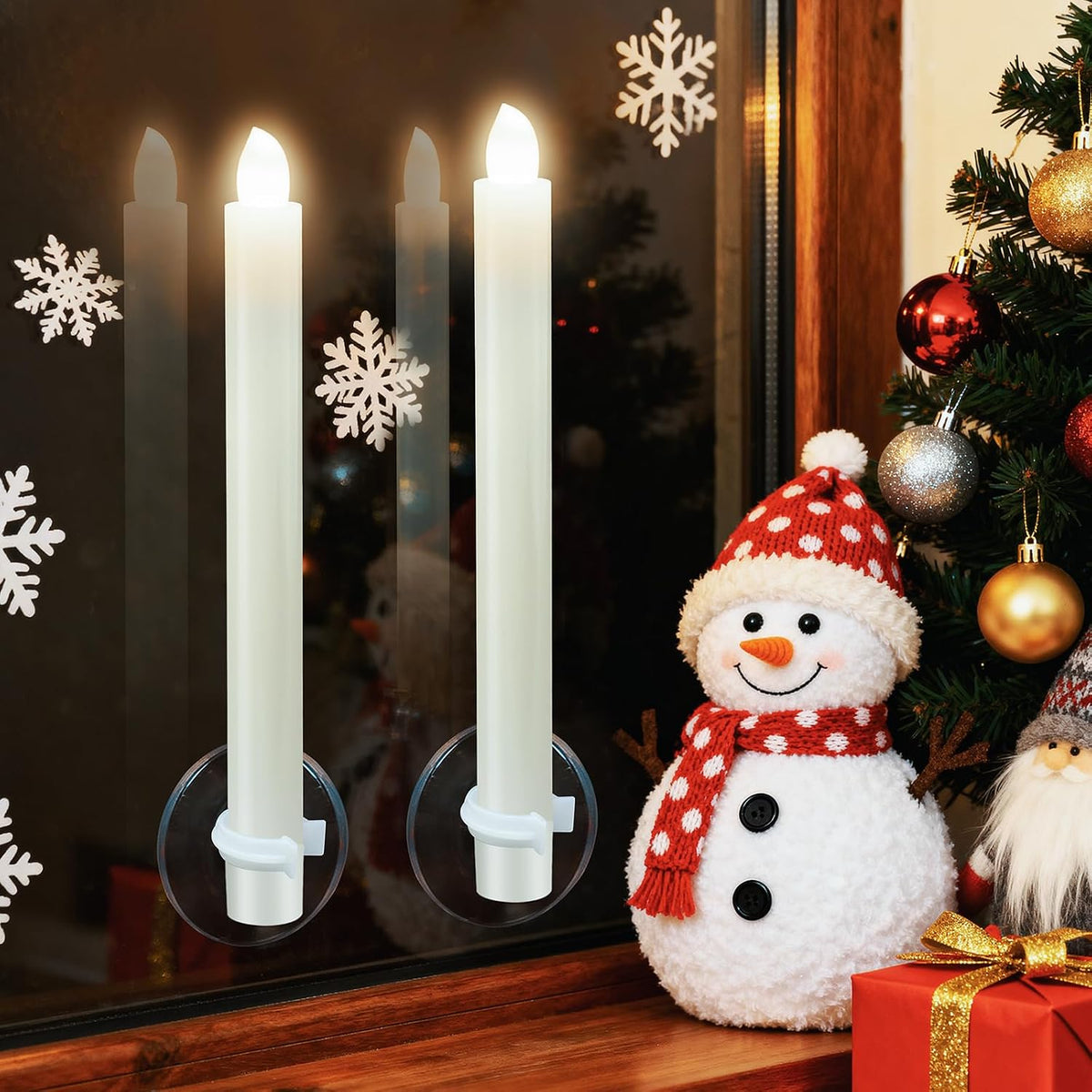Verdenu 10 Pack Window Candles with Remote Timer, Holders & Suction Cups