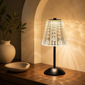 Small Black Cordless Table Lamp Rechargeable for Kichen Countertop Dining