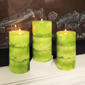 Sage Scented Candles - 3x6 Inch Green Pillar Candles Hand-Poured Long Lasting Burn Time Dripless Large Aromatherapy Candles for Home Scented Cleansing House Bathroom Relaxation Spa Church