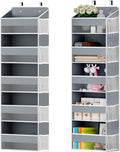 One Pack Hanging Closet Over The Door Organizer with 5 Shelf Storage for Bedroom, Bathroom, Pantry, Large Capacity Transparent Pockets for Behind Doors
