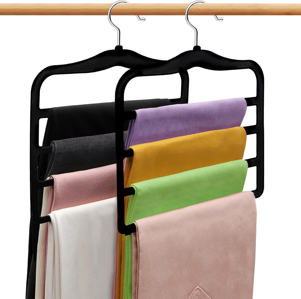 Closet Organizers and Storage, 2 Pack Pants-Hanger-Space-Saving