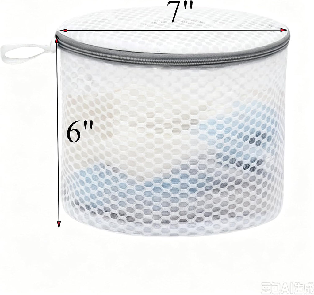 3Pcs Mesh Laundry Bags Durable Zipper Wash Bags for Delicates, Lingerie, Bras, Underwear, Baby Clothes, Shoe, Sock - Protect Garments in Washing Machine Pouch Net Bag Travel (3pcs Bra bags)
