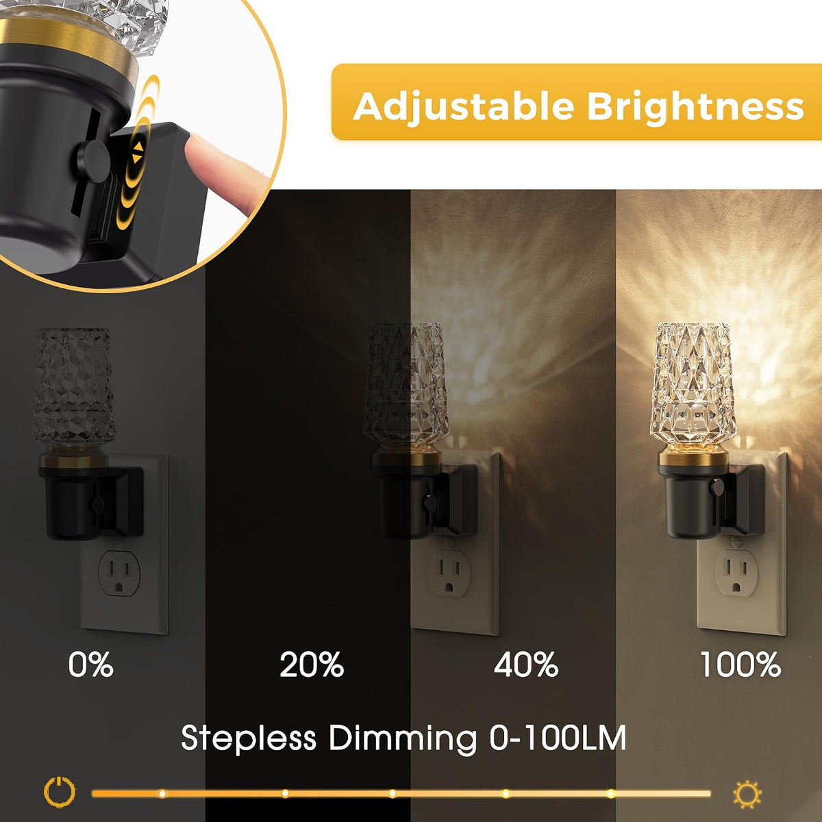 L LOHAS LED Night Light, Dimmable Night Lights Plug into Wall, Light Sensor