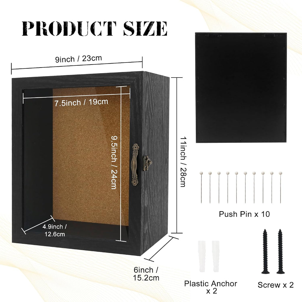 5 Inch Extra Deep Shadow Box Frame, 8x10 Black for Memorabilia Display
