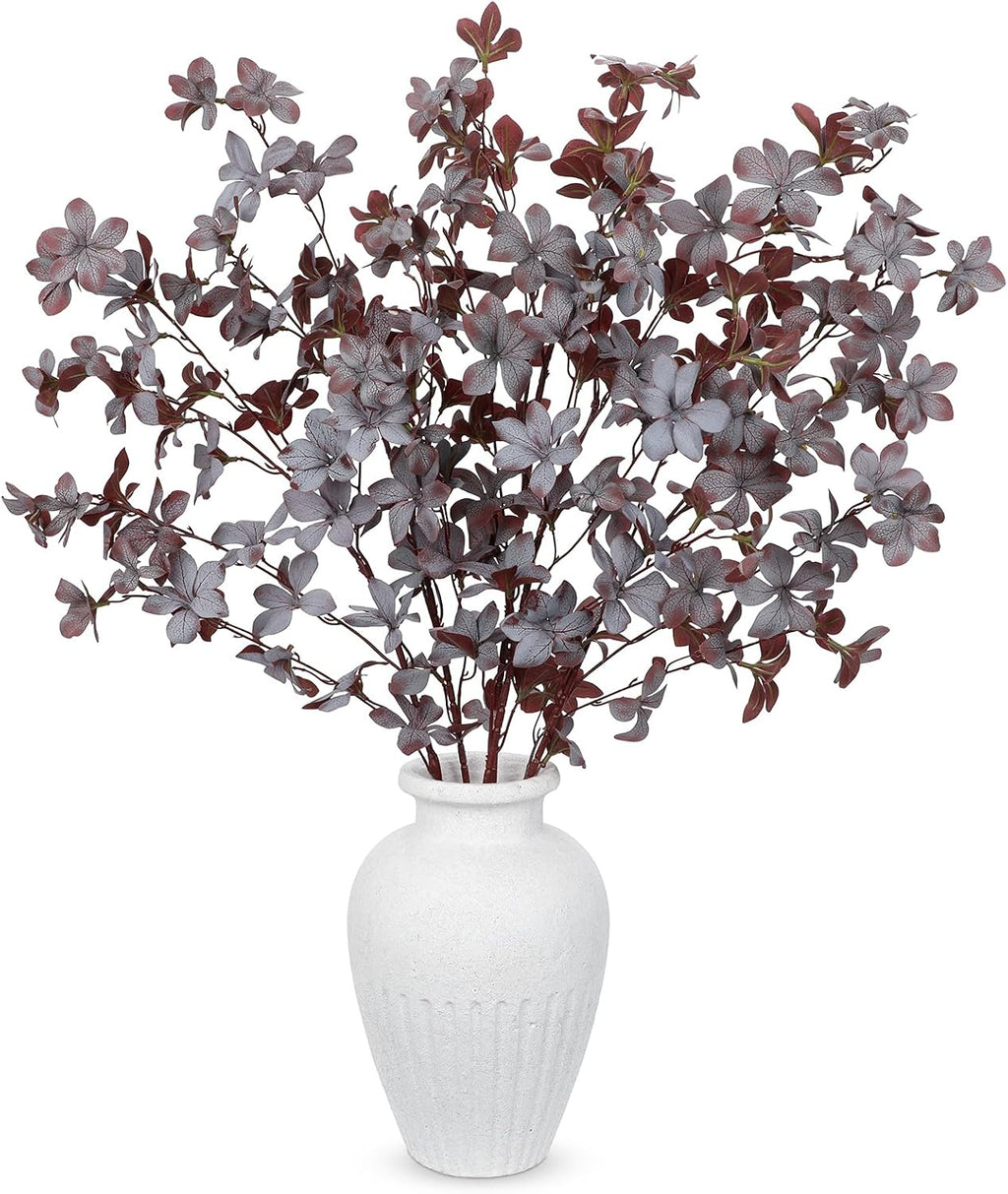 33.5" Dusty Purple Artificial Fall Leaves Stems for Table Centerpieces, 5Pcs Faux Fall Stems and Branches for Vase Filler, Falls Greenery Stems for Farmhouse Autumn Harvest Thanksgiving Decor