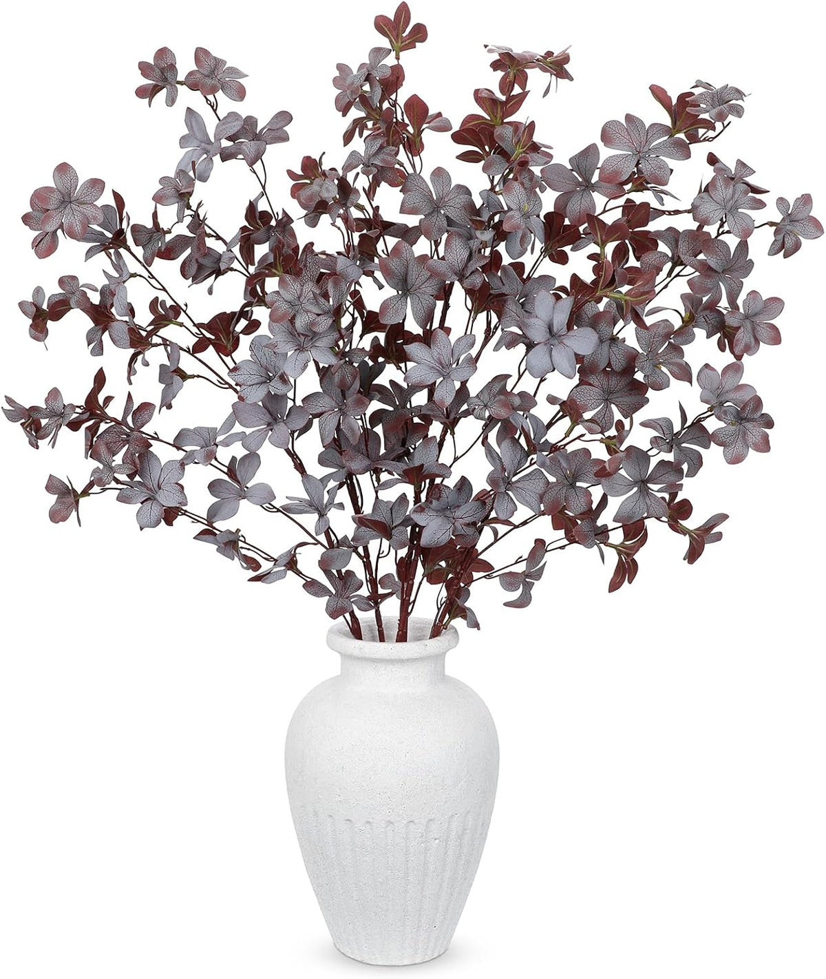 33.5" Dusty Purple Artificial Fall Leaves Stems for Table Centerpieces, 5Pcs Faux Fall Stems and Branches for Vase Filler, Falls Greenery Stems for Farmhouse Autumn Harvest Thanksgiving Decor