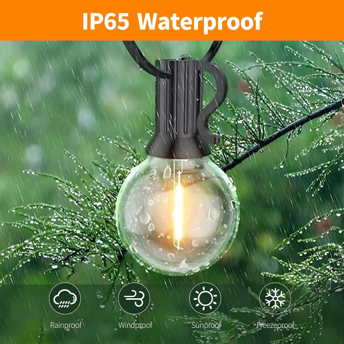 10PK G40 LED Replacement Bulbs, 0.6W Clear Globe Dimmable E12 Base