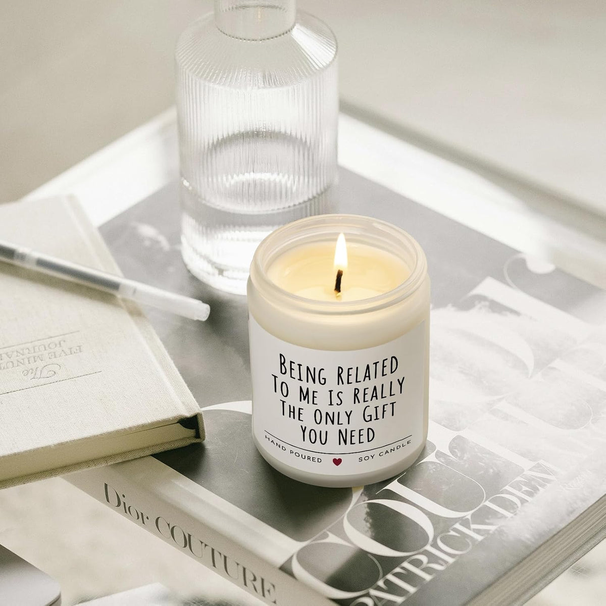 Funny Gifts for Brother, Brother Birthday Gifts, Brothers Gift from Sister, Soy Wax Lavender Candles for Siblings, Sister, Nephew, Friends