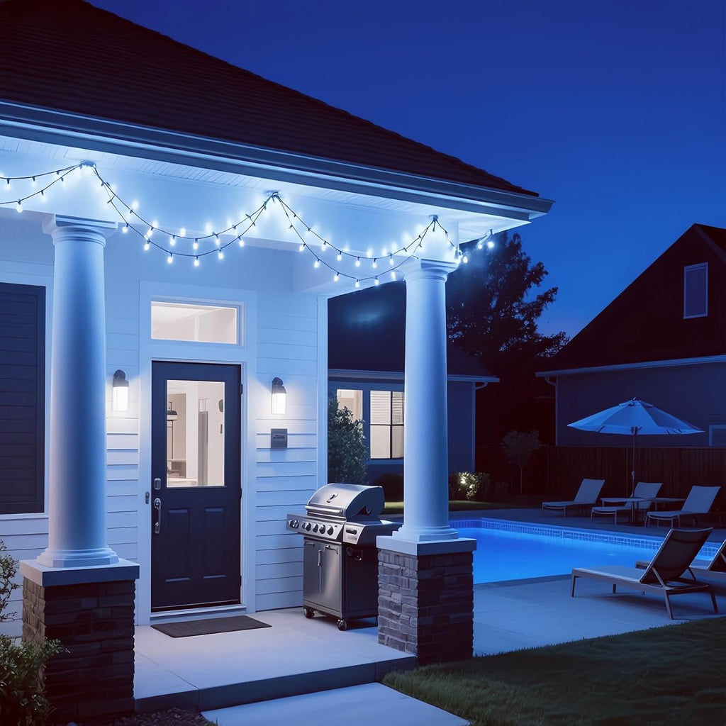 200 LED Cool White Christmas Lights, UL Certified and Commercial Green Wire String Lights 66ft, for Indoor and Outdoor Winter, Wedding, Garden, Patio.