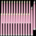 Baquler 25 Pcs 9.7 Inch LED Flameless Taper Candles Bulk, Pink