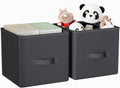 Cube Storage Bins, 11 Inch Fabric Storage Cubes with Handle