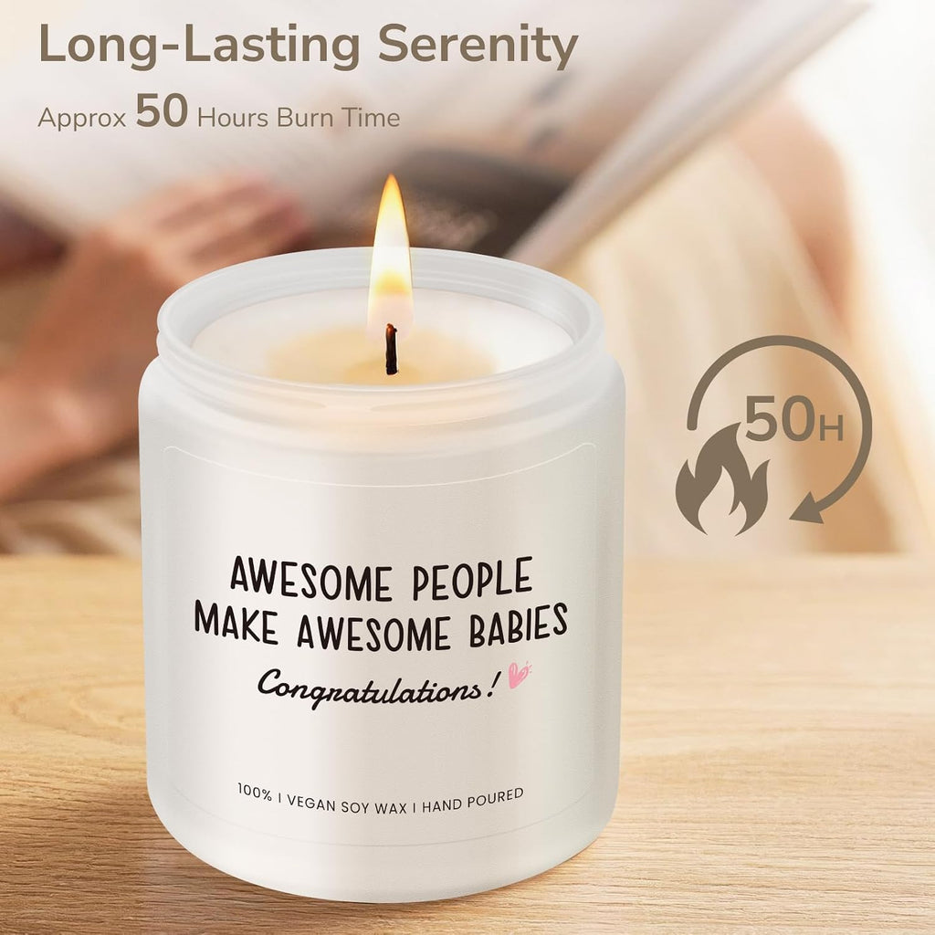 New Parents Gifts for Couples, Funny Pregnancy, New Born, Lavender Candle