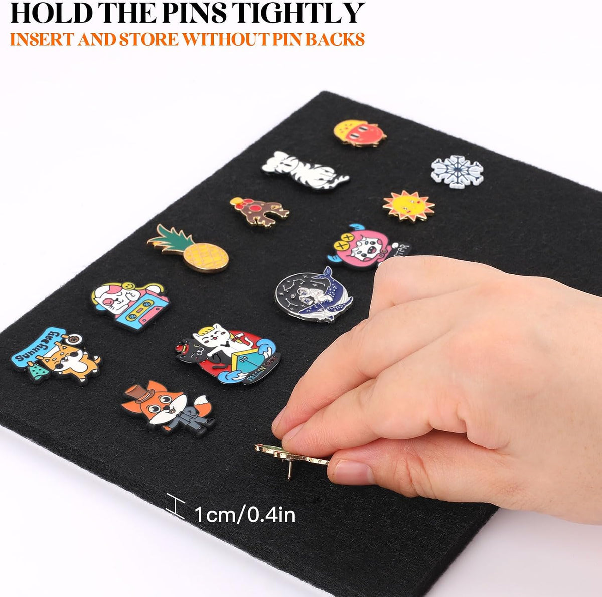 9 x11 Enamel Pin Display Frame with Glass, Shadow Box for Pin Collection ,Enamel Pin Holder, Desktop and Wall Display, Black