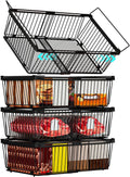 Large Freezer Organizer Bins for 10 to 20 Cu.Ft,Leak-Proof Bottom,4 Pack