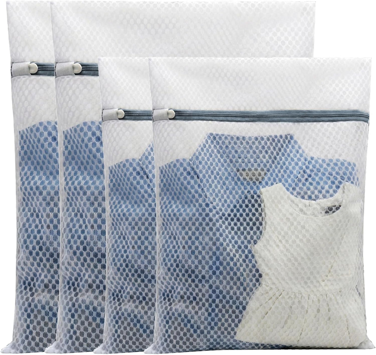4Pcs Mesh Laundry Bags Delicates Lingerie Wash Washer Washing Machine Bag