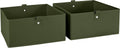 RiverRidge Folding Storage Bins - 2-pack of 5in Tall Olive Cubes