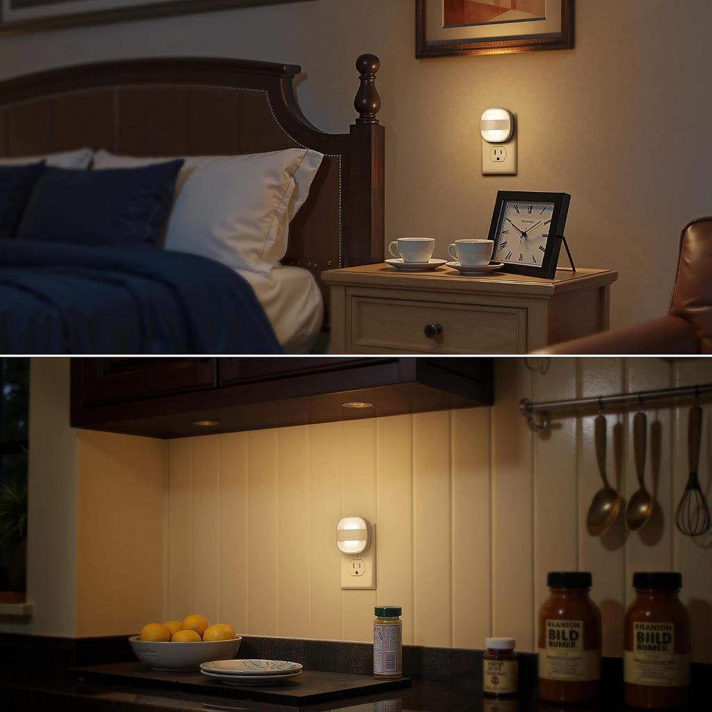 Briignite LED Night Lights Plug Into Wall, 2 Packs Plug in Night Light