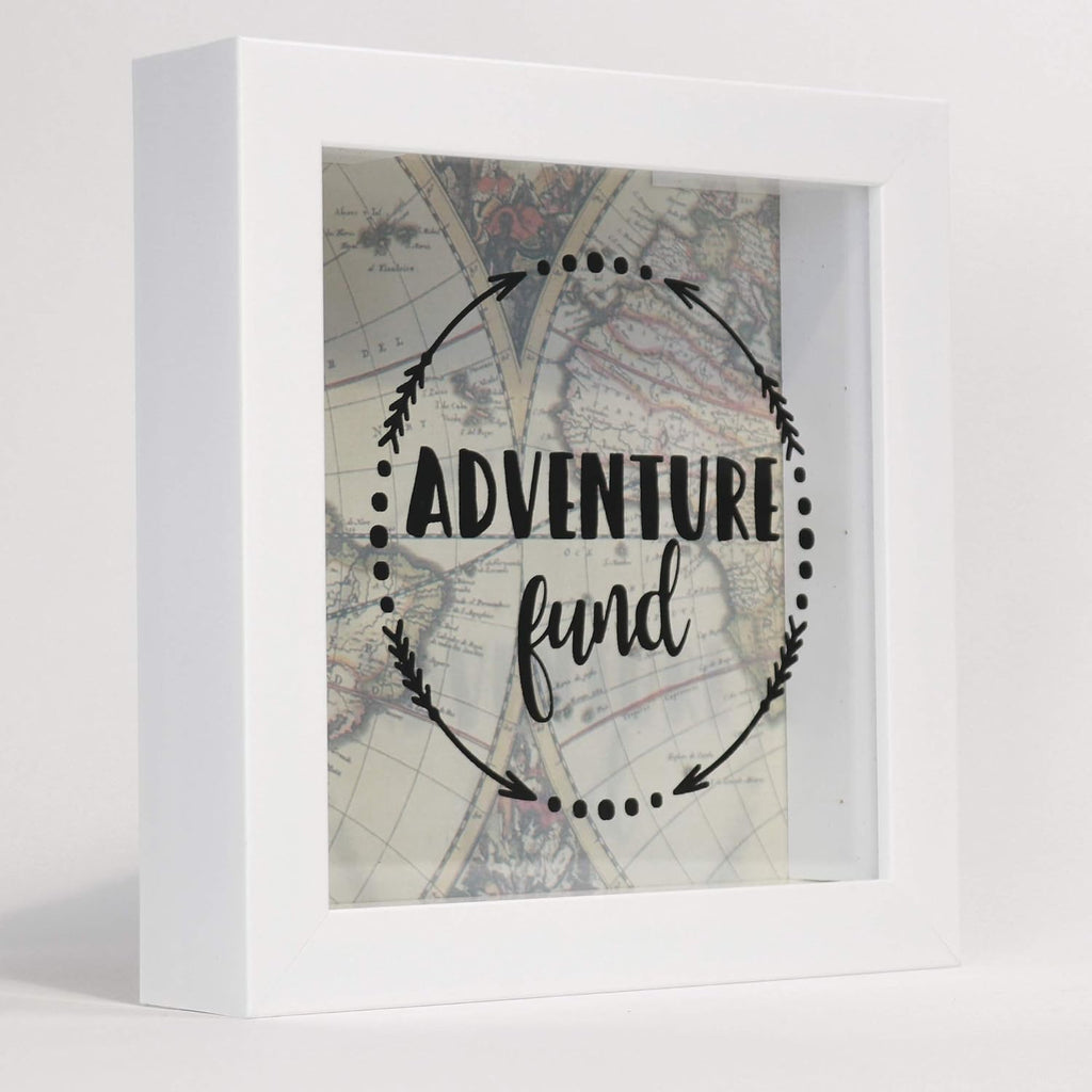 Lawrence Frames 8x8 Adventure Fund White Shadow Box Frame