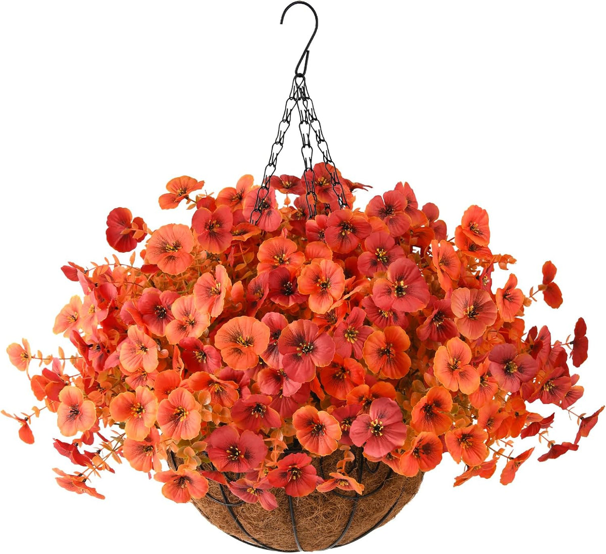 INQCMY Artificial Pansy Fall Flowers for Outdoors Decoration Faux Mums
