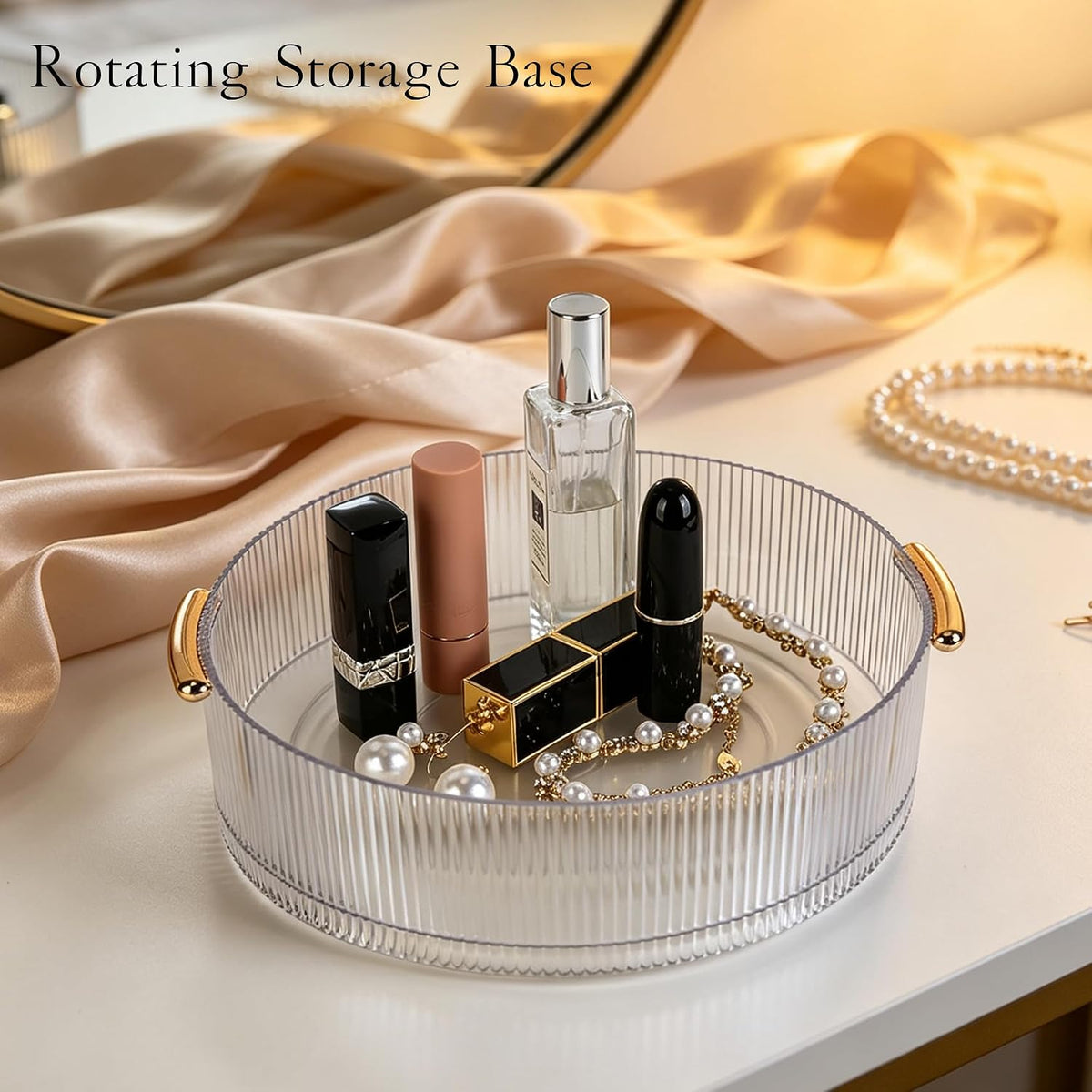 MORE&LESS Antler Striped Rotating Jewelry Storage Box. The antlers can hang earrings, ear studs, bracelets, keys, etc.
