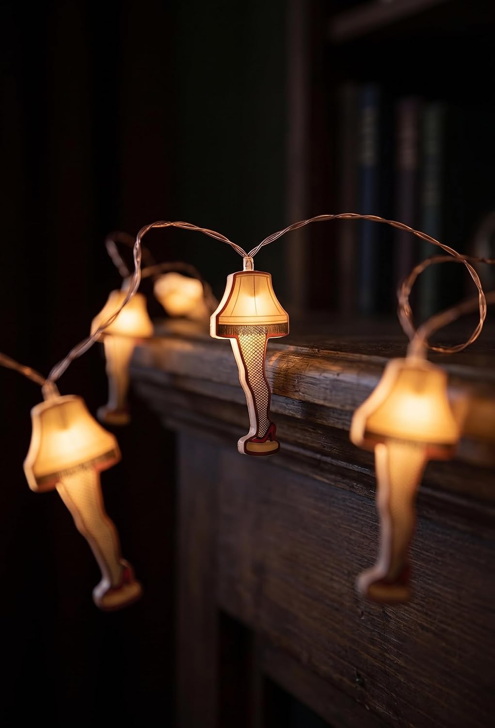 Silver Buffalo Christmas Story Leg Lamp, String Lights, 7ft