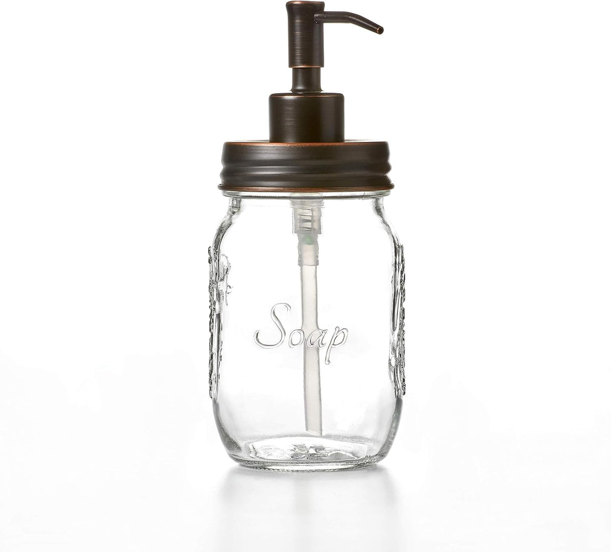 Mason Jar 12oz & 16oz Soap and/or Lotion Dispensers for Hand Sanitizer, Liquid Soap or Hand/Body Lotion (Oil Rubbed Bronze, 12oz & 16oz)