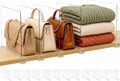 SortNStore Shelf Dividers Purse Organizer for Closet: Acrylic Clear 12 Pack