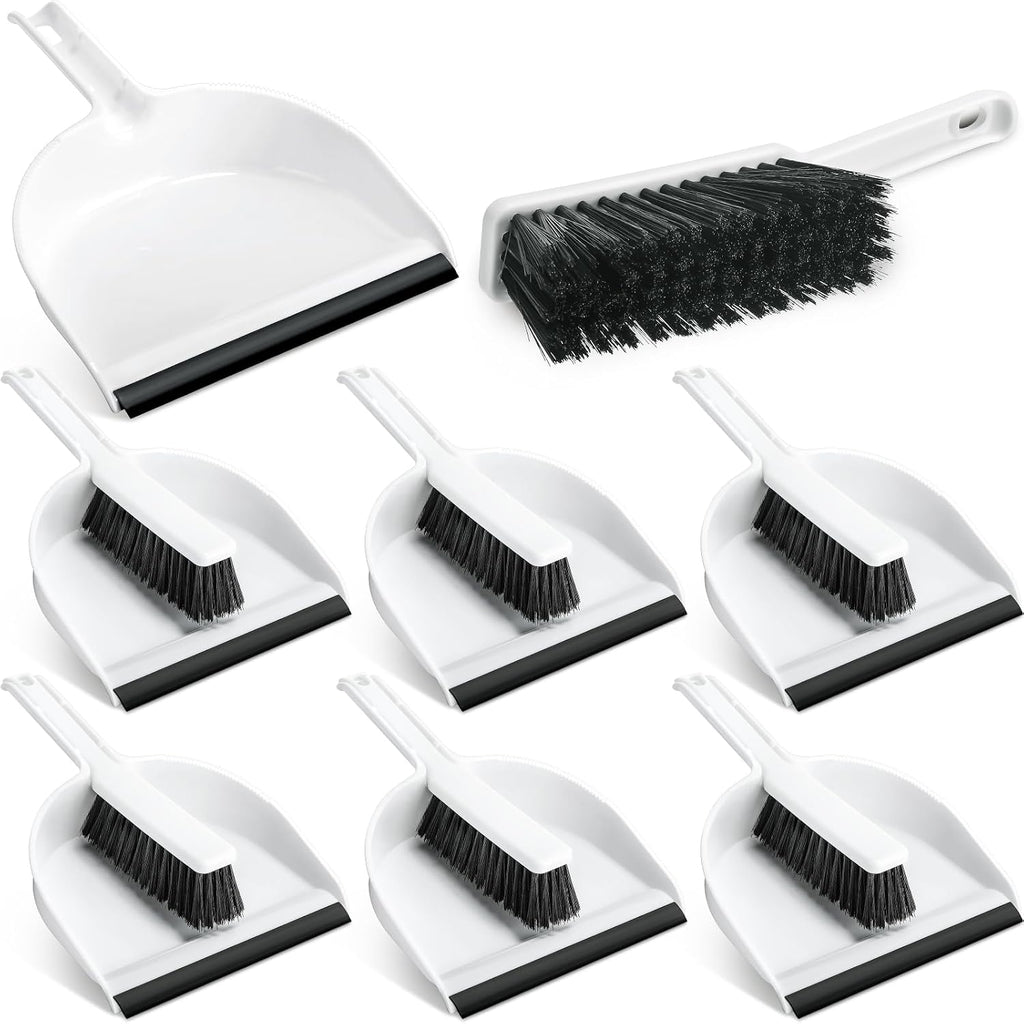 Zubebe 6 Pcs Mini Dustpan and Brush Set, Small Broom and Dustpan Set