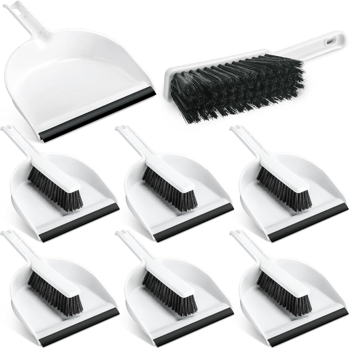 Zubebe 6 Pcs Mini Dustpan and Brush Set, Small Broom and Dustpan Set
