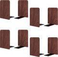 Book Ends 4Pair Wooden Heavy Duty Non Slip Book for Shelf Books & Media