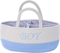 DUHEL Diaper Caddy Organizer, White Blue