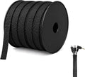 100 Feet - 3/8 Inch Braided Wire Loom PET Cable Loom Expandable Braided Sleeving Wire Sleeve for Automotive，TV, Computer, Home Theater, Black