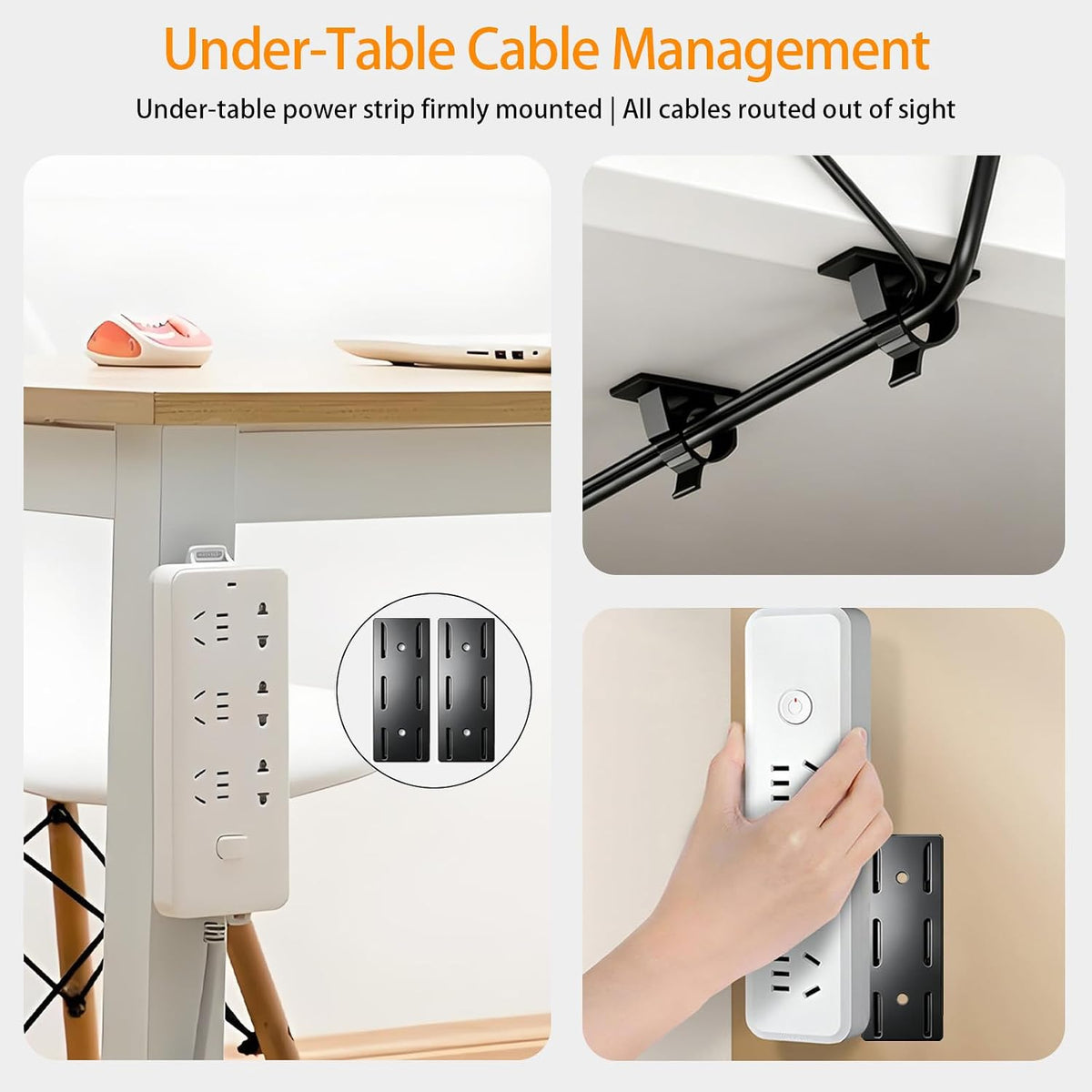 Cable Management Gaming Desk Organizer Kit 89PCS