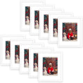 Golden State Art 11x14 White Picture Frame,Solid Wood&Real Glass,Mat 8x10